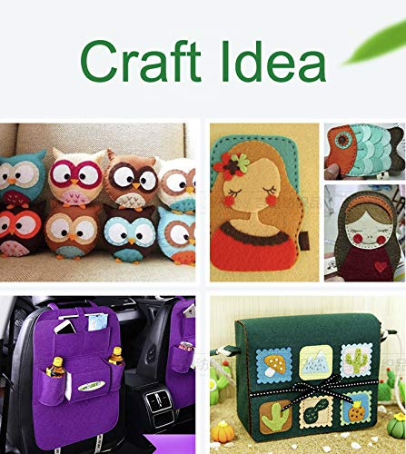 YYCRAFT أوراق فيelt ناعمة من YYCRAFT مقاس 9 إنش × 12 إنش - عبوة 24 قطعة، سوداء - Image 4