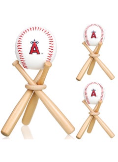 Excefore Baseball Stand, Baseball Holders for Balls Display Wooden Baseball Bat Display Stand Holder Display Baseball Centerpieces for Tables for Kids and Sports Lover  - Image 1