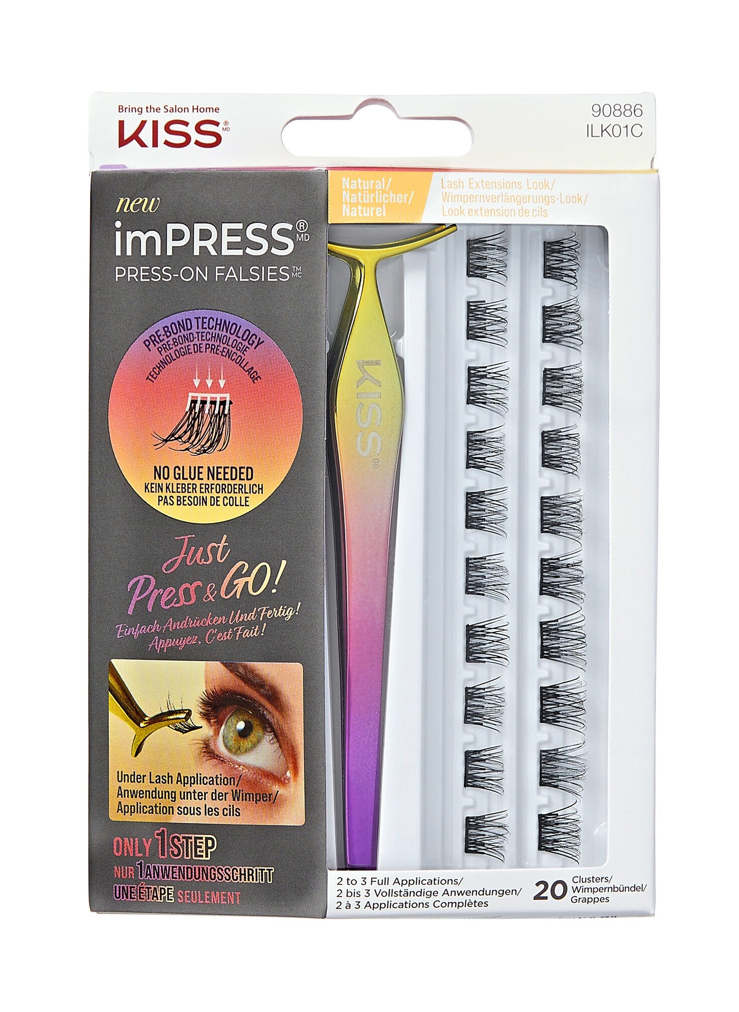 KISS Kiss Impress Press on Falsies Natural Eyelashes ILK01C 