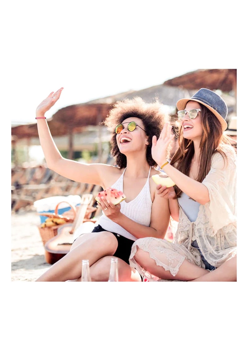 KASTWAVE 6 Pcs Nautical Braided Rope Bracelets Colorful Set for Men Women Waterproof Adjustable Braided Cord Friendship Rope Bracelet Handmade Navy Marine String Bracelet with Metal Knot Woven - Image 4