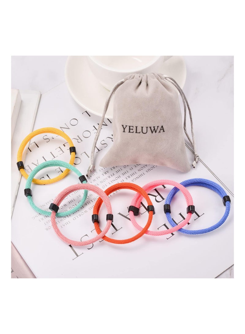 KASTWAVE 6 Pcs Nautical Braided Rope Bracelets Colorful Set for Men Women Waterproof Adjustable Braided Cord Friendship Rope Bracelet Handmade Navy Marine String Bracelet with Metal Knot Woven - Image 5