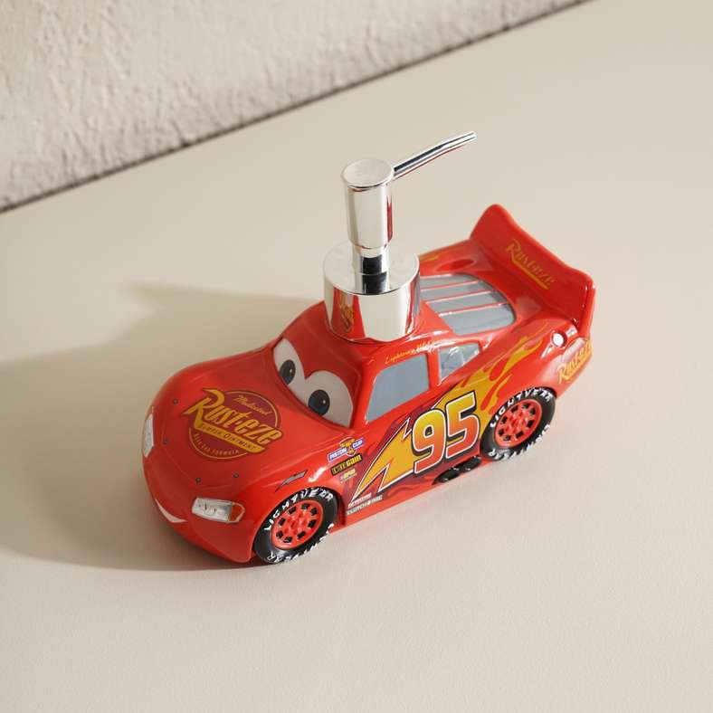 Pan Home Cars Lightning Mcqueen Soap Dispenser 20x9.5x13cm -Red - 166TRC9901164 - Image 1
