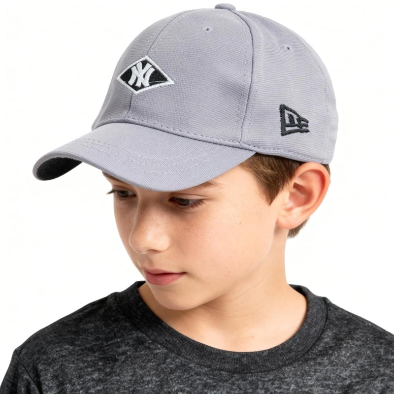 JAMONT Kids Baseball Cap, NY Design, Adjustable Black Cotton Cap, Unisex Summer Sports Hat - Image 2