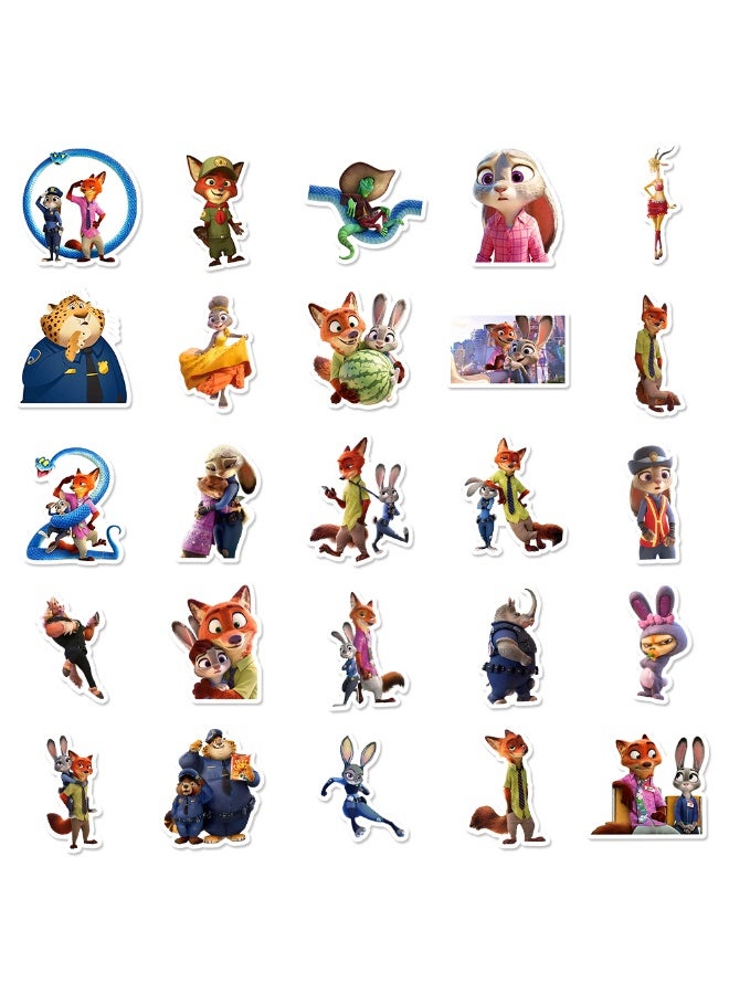 MYNGAPOP 50-Piece Crazy Zootopia Stickers Waterproof Vinyl Stickers for Laptop Phone Case - Image 3