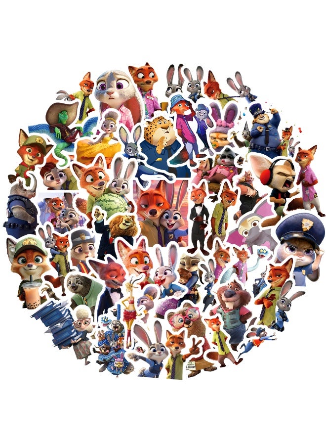 MYNGAPOP 50-Piece Crazy Zootopia Stickers Waterproof Vinyl Stickers for Laptop Phone Case - Image 2