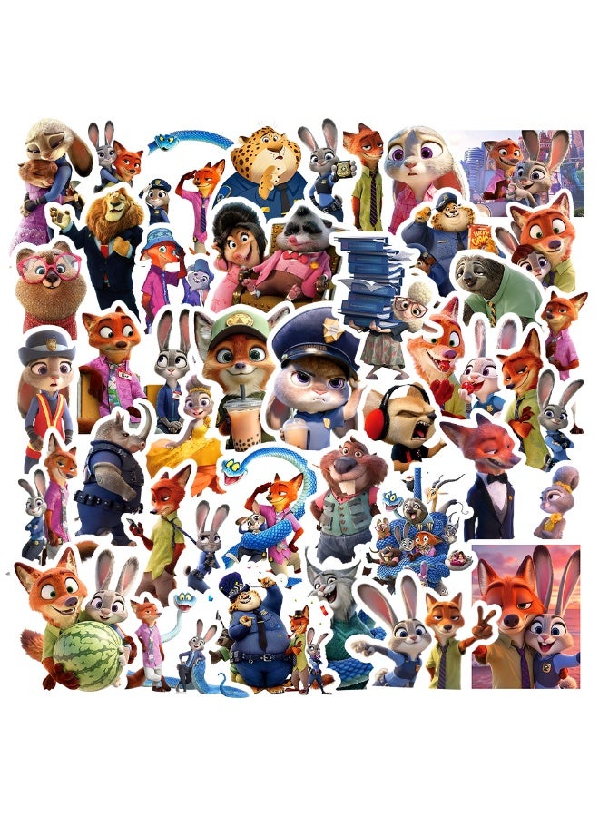 MYNGAPOP 50-Piece Crazy Zootopia Stickers Waterproof Vinyl Stickers for Laptop Phone Case - Image 1