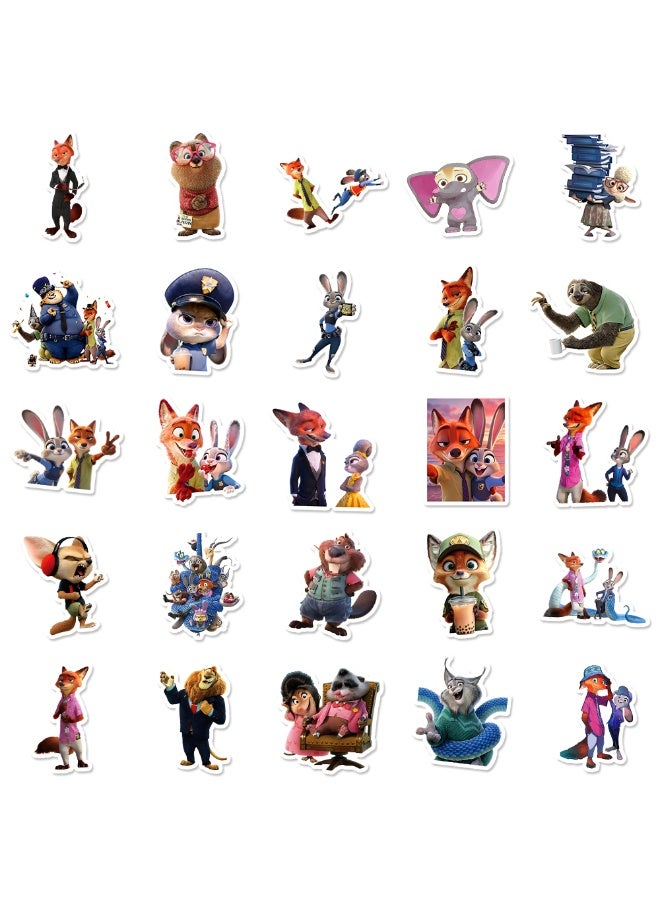 MYNGAPOP 50-Piece Crazy Zootopia Stickers Waterproof Vinyl Stickers for Laptop Phone Case - Image 4