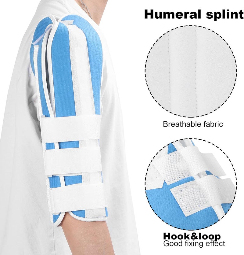 woobles Upper Arm Support Adjustable Humeral Brace Arm Splint Immobilizer for Fracture Recovery (M)-M - Image 5