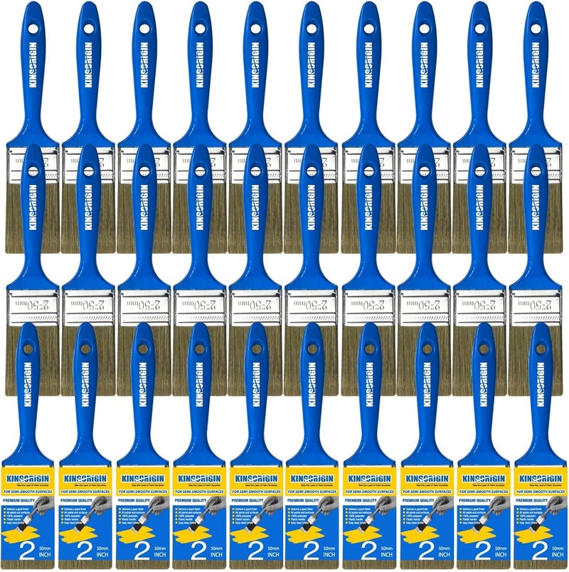 KingOrigin King Origin Versatile Paint Brush Set, 30 Pack, 2 Inch Paint Brushes, Small Paint Brushes for Walls, Furniture, Crafts - Detailed Painting & Larger Surface Coverage - Image 1