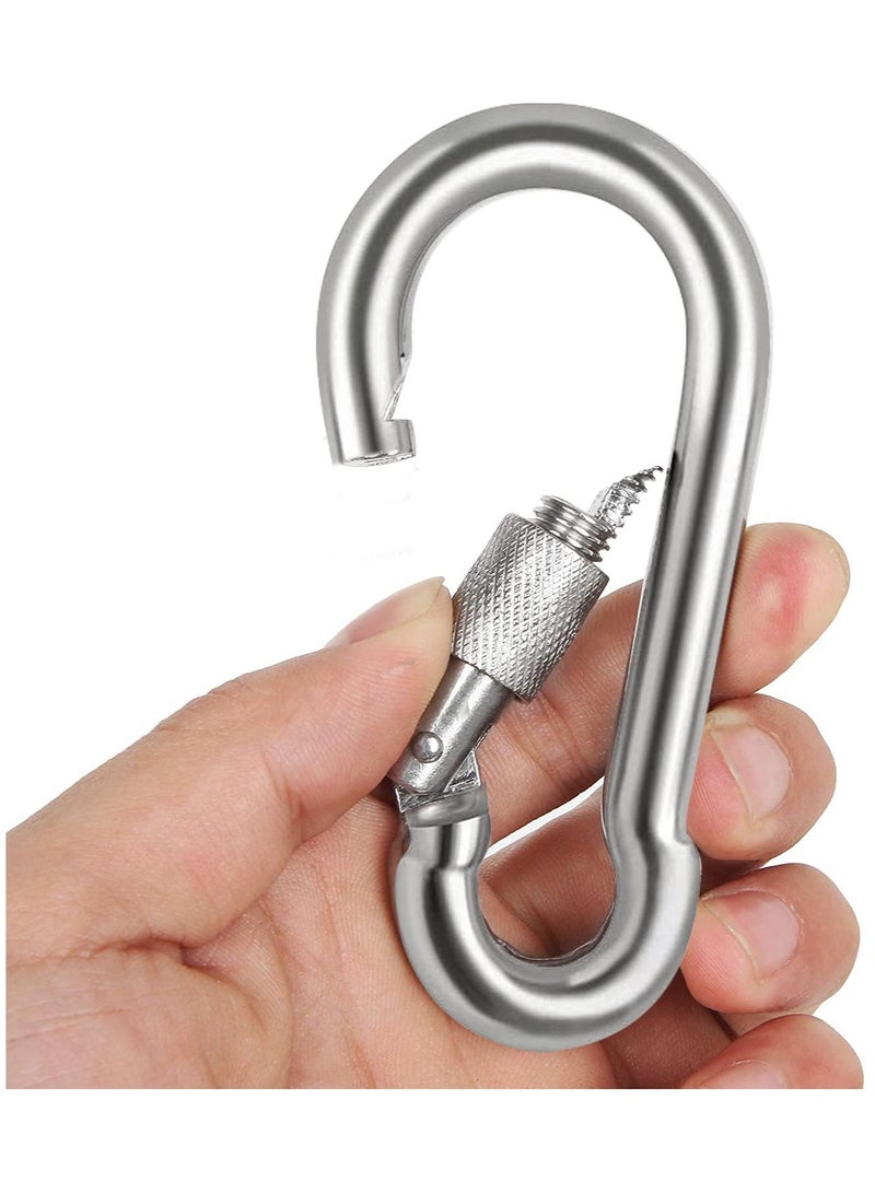 ساكن 6 قطع حلقة تثبيت، خطاف زنبركي من الستانلس ستيل شديد التحمل - مشبك حلقة تثبيت من الستانلس ستيل الممتاز 304 (فضي) - Image 5