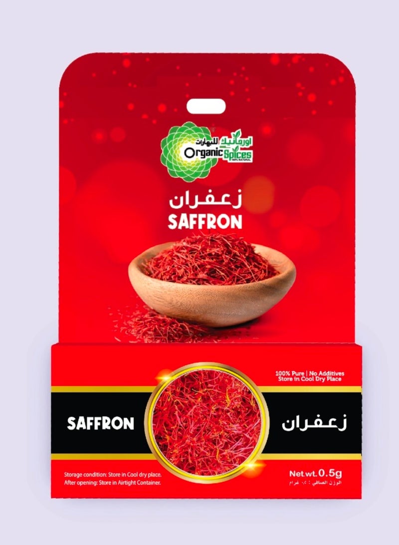 ORGANIC SPICES Saffron Spain 0.5 gms