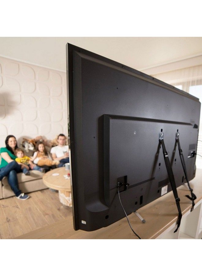 db Baby Safety Metal Tv Straps Furniture Antitip Straps Heavy Duty Strap All Flat Screen Tv/Furniture 2 Pack - Image 1