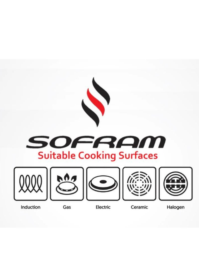 Sofram - 8Liters SANLESS STEEL PRESSURE COOKER SOFRAM 8 LT SILVER\BLACK - Image 1