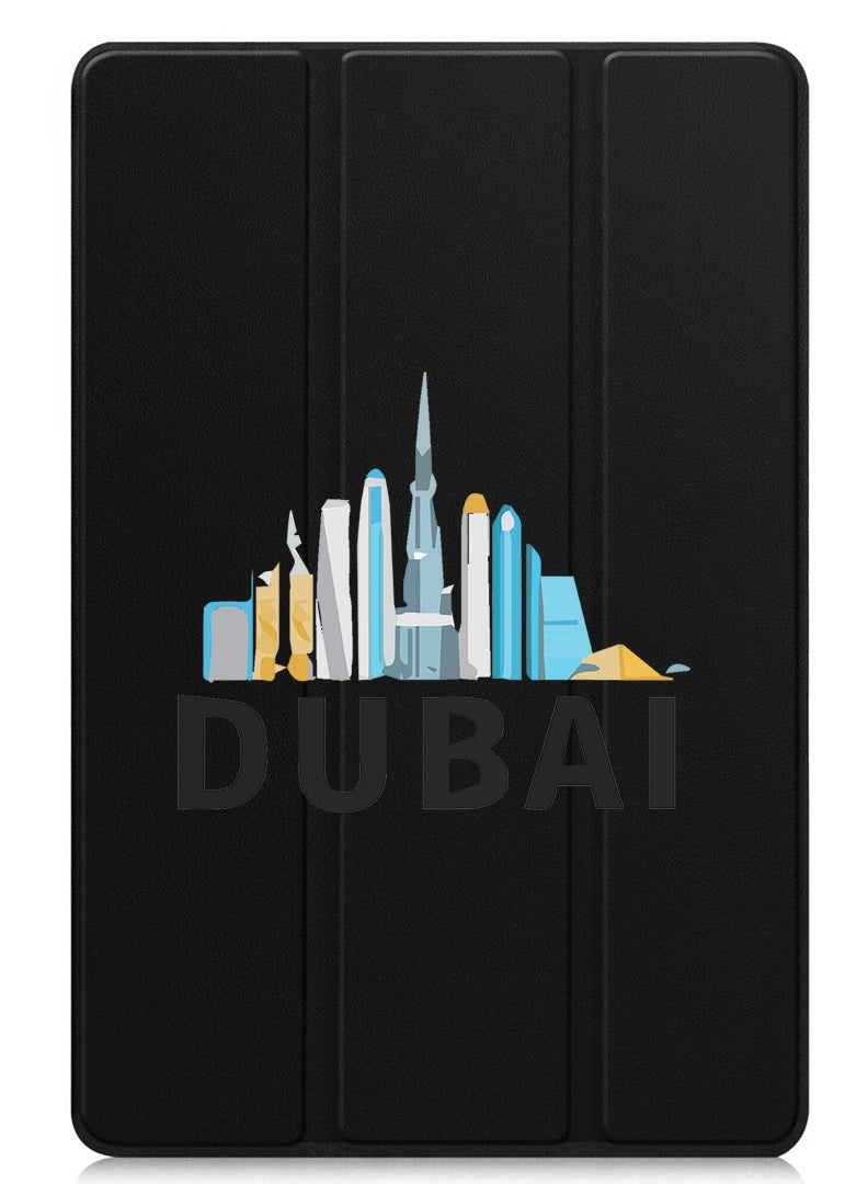 Theodor Protective Flip Case For Apple iPad Pro 13 (2024) With Trifold Stand Auto Wake Sleep Shockproof Cover Dubai Black - Image 1