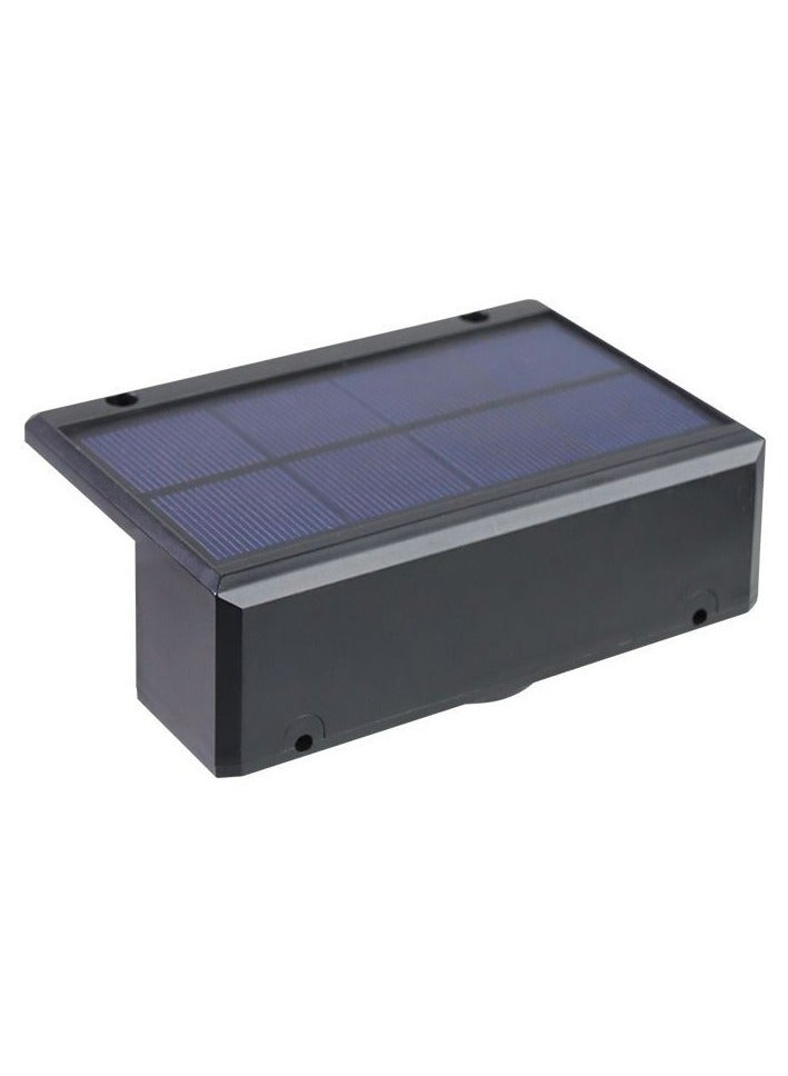 3 LED أضواء الجدار الشمسية للديكور الفناء ، أضواء الشمسية في الهواء الطلق ، أضواء الجدار الحديقة (ضوء دافئ + ضوء أبيض) ، حزمة واحدة - Image 5