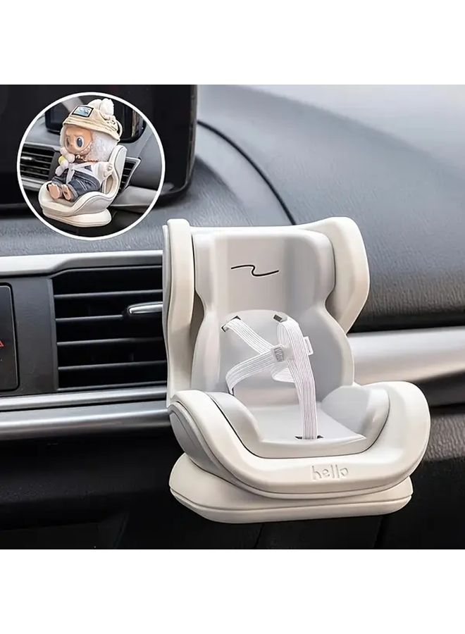 Blue Yellow Pink Doll Car Decoration With Display Stand Stable Vent Clip Desktop Holder - Image 4