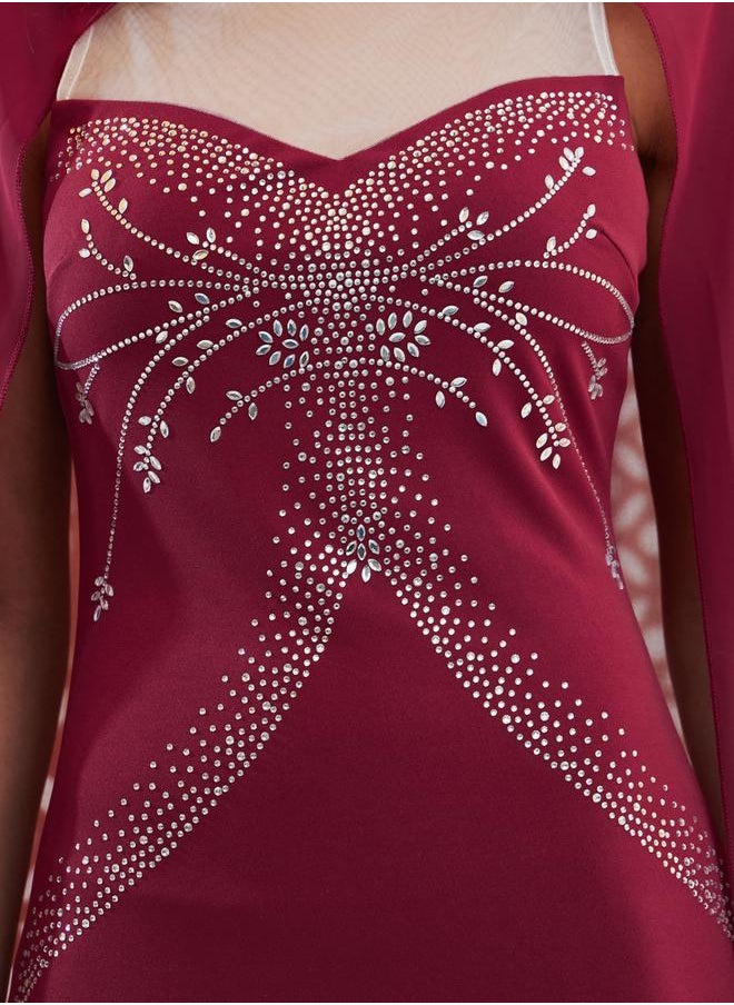 Styli Cape Bodice Gown Dress  - Image 4