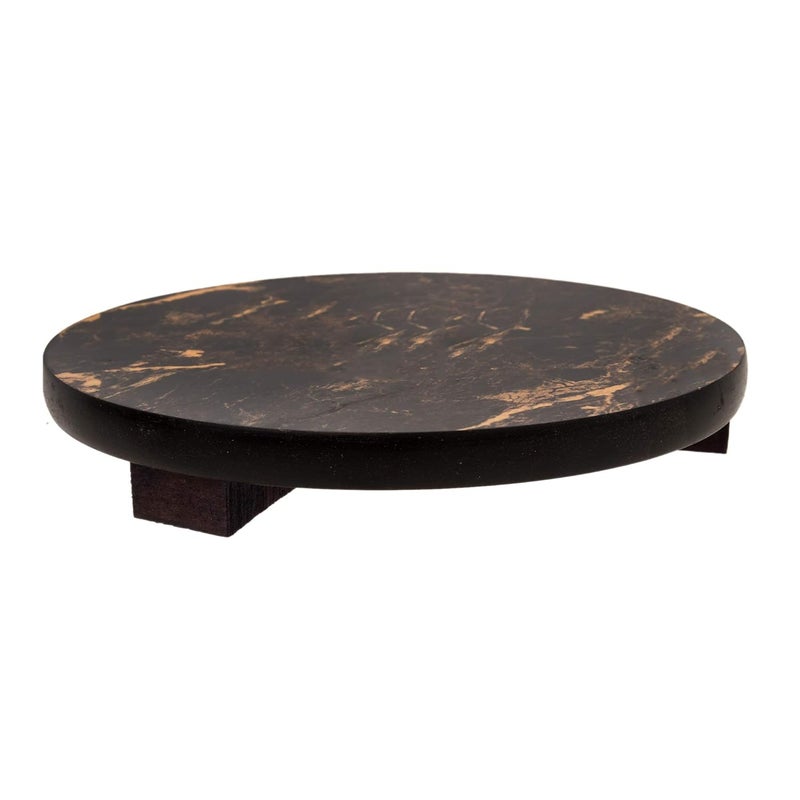 RBY RBY Wooden Chakla Roti Maker Rolling Board 9 Inch White Made in India Dark Brown  - Image 1