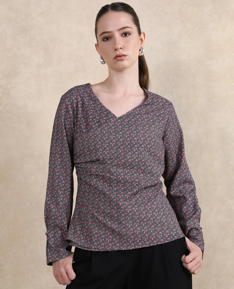 Rareism Women's Floral Print Top