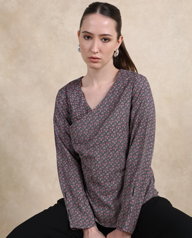 Rareism Women's Floral Print Top