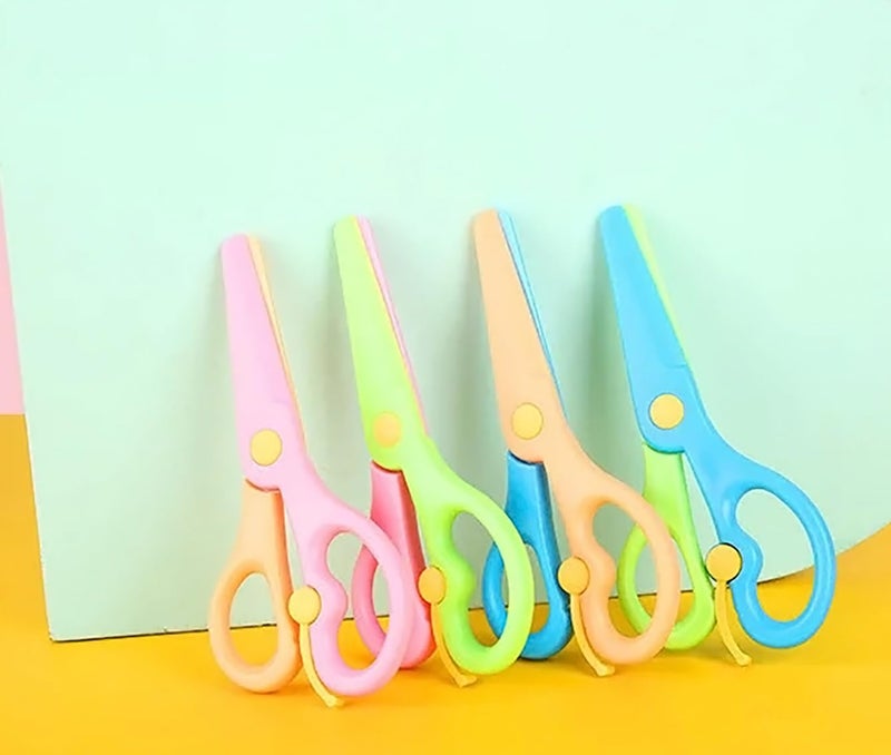 GLUN® Student Scissors Art and Craft Scissors for Paper Cutting, Cardboard and Greetings Designer Different Scissors Pack of 6 - Image 4