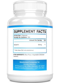 DORADO NUTRITION Apigenin Maximum Strength 50 MG,150 Capsules  - Image 2