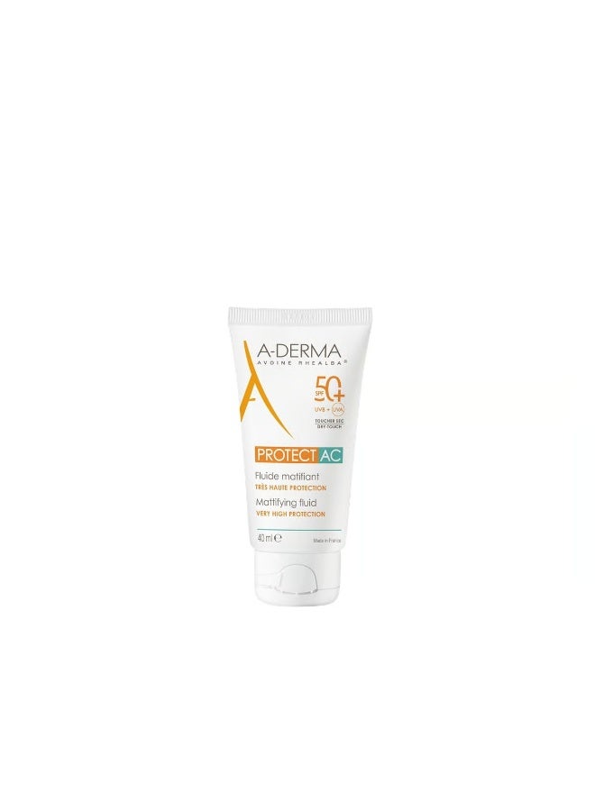 إيه-ديرما سائل A-Derma Protect AC غير اللامع بعامل حماية من الشمس 50+ 40 مل - Image 1