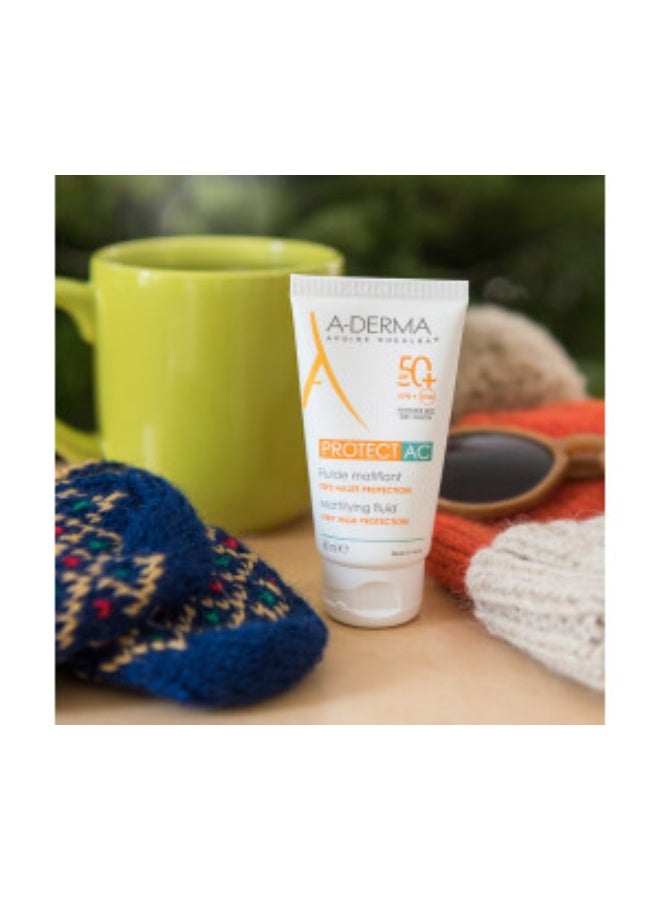 إيه-ديرما سائل A-Derma Protect AC غير اللامع بعامل حماية من الشمس 50+ 40 مل - Image 2