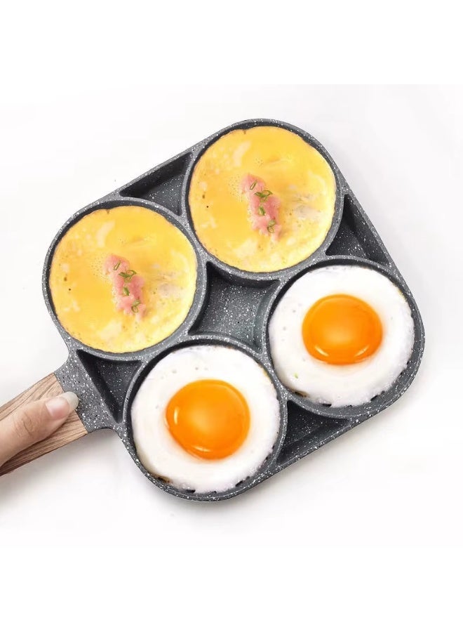مقلاة فطور 4 فتحات جرانيت non‑stick لعمل البيض والبان كيك والسندوتشات - Image 5