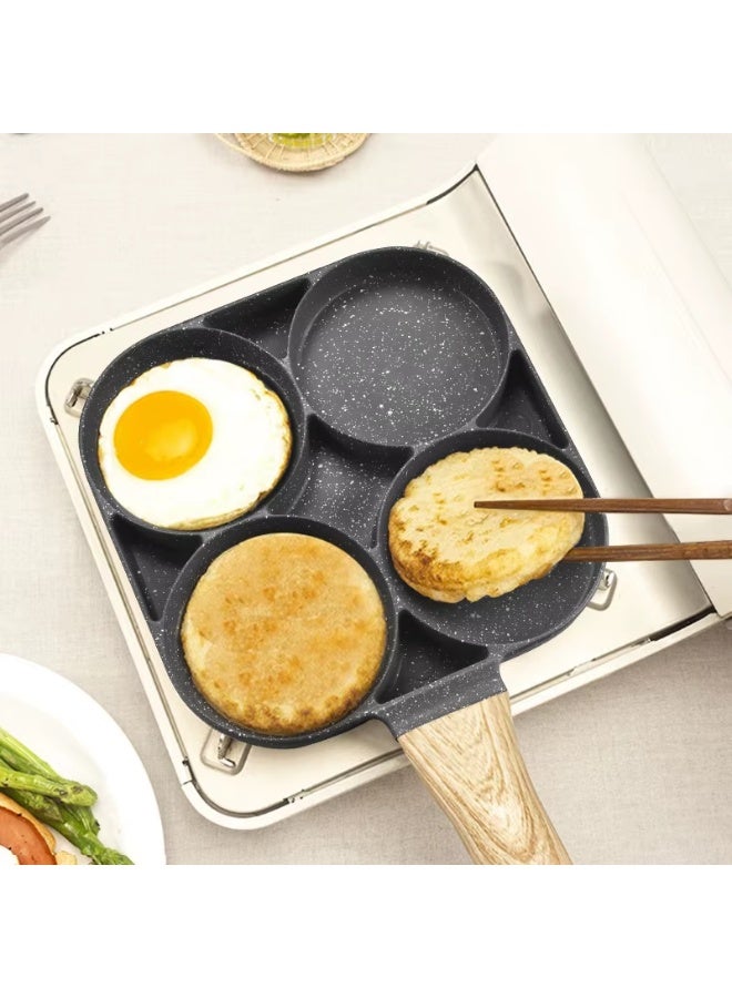 مقلاة فطور 4 فتحات جرانيت non‑stick لعمل البيض والبان كيك والسندوتشات - Image 4