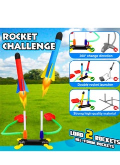 Toy Rocket Launcher for Kids – Stomp Rocket with 6 Foam Rockets & 2 Launchers – Air Rocket Shooter for Kids 3-12 – Outdoor Gift for Boys & Girls – Shoots Up to 100 Feet – Fun Dueling Game - pzsku/ZF0C6EB9E86E49B496FE5Z/45/_/1740658141/7907d5cd-9d85-4902-b69e-81bea3c96c85