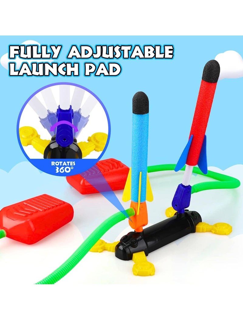 ARGT قاذف صواريخ ألعاب للأطفال – صاروخ داس مع 6 صواريخ فوم و 2 قاذف – قاذف صواريخ هوائية للأطفال من 3-12 سنة – هدية خارجية للأولاد والبنات – يطلق حتى 100 قدم – لعبة تنافسية ممتعة - Image 4
