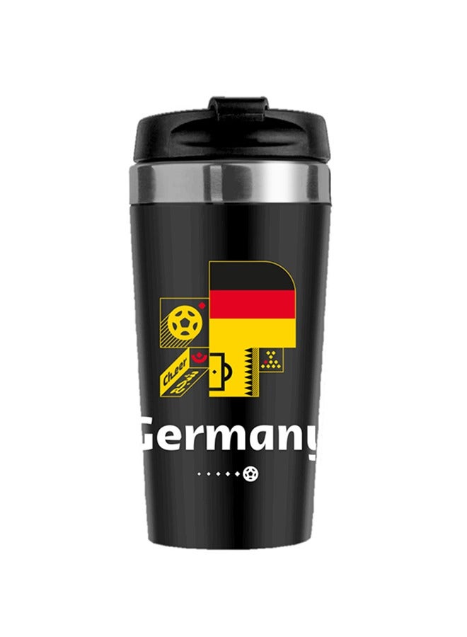 FIFA World Cup 2022 Printed Travel Mug with Lid Stainless Steel Germany - Image 1