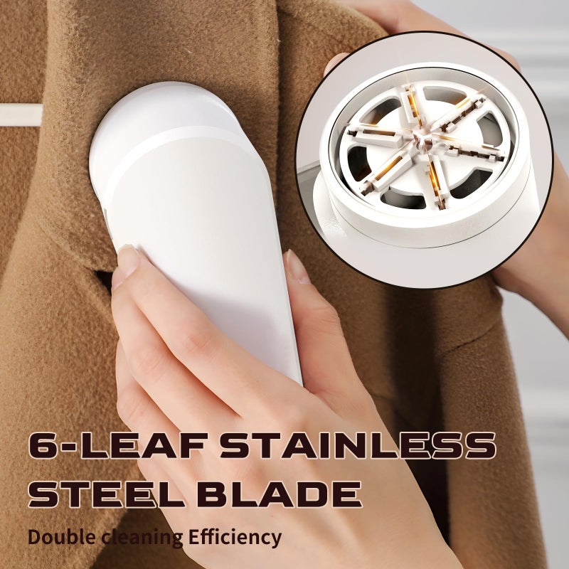 Fabric Shaver, Lint Remover for Clothes, Effectively and Quickly Remove Pills, Sweater Shaver with Stainless Steel Remove Clothes Fuzz, Lint Balls, Pills, Bobbles Black - Image 3