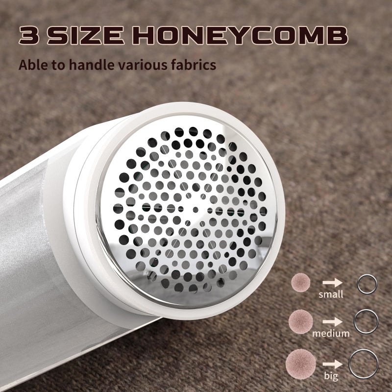 Fabric Shaver, Lint Remover for Clothes, Effectively and Quickly Remove Pills, Sweater Shaver with Stainless Steel Remove Clothes Fuzz, Lint Balls, Pills, Bobbles Black - Image 2