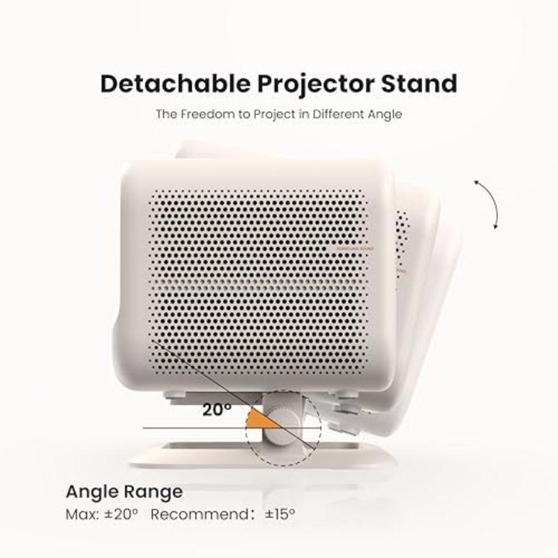 جهاز عرض L2 Plus LCD، 700 لومن ANSI، دقة 1080 بكسل، مكبرات صوت JBL مزدوجة 8 وات، تركيز تلقائي، حجر مفاتيح تلقائي، حامل قابل للتعديل - Image 3