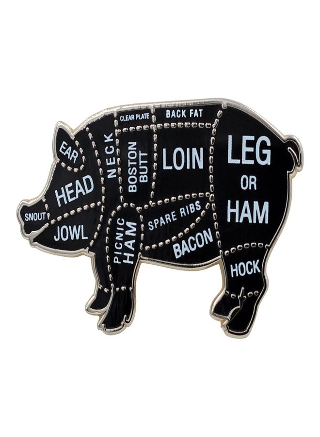 REAL SIC Pig Butcher Cuts Enamel Pin - Pork Diagram Lapel Pin for Hats, Jackets, Aprons, Backpacks and Bags - Image 1