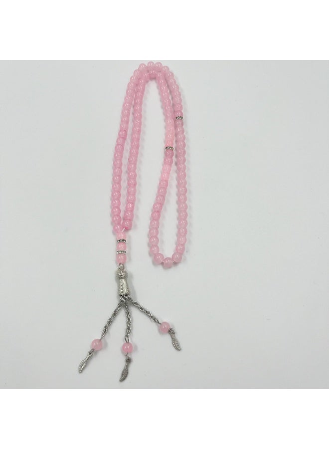 NIBEMINENT 99 Muslim Prayer Beads Pink/6mm 