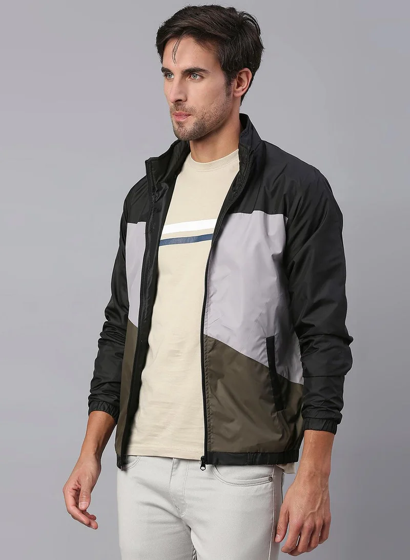 دينيس لينغو جاكيت رجالي بوليستر بلون زيتوني مقاس عادي