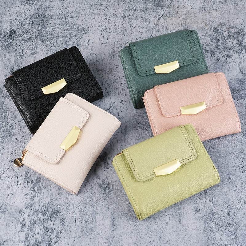 Multifunctional Solid Color PU Leather Wallet, RFID Blocking Design Portable Daily Storage Purse for Cards Cash Coin Business Use - Image 3