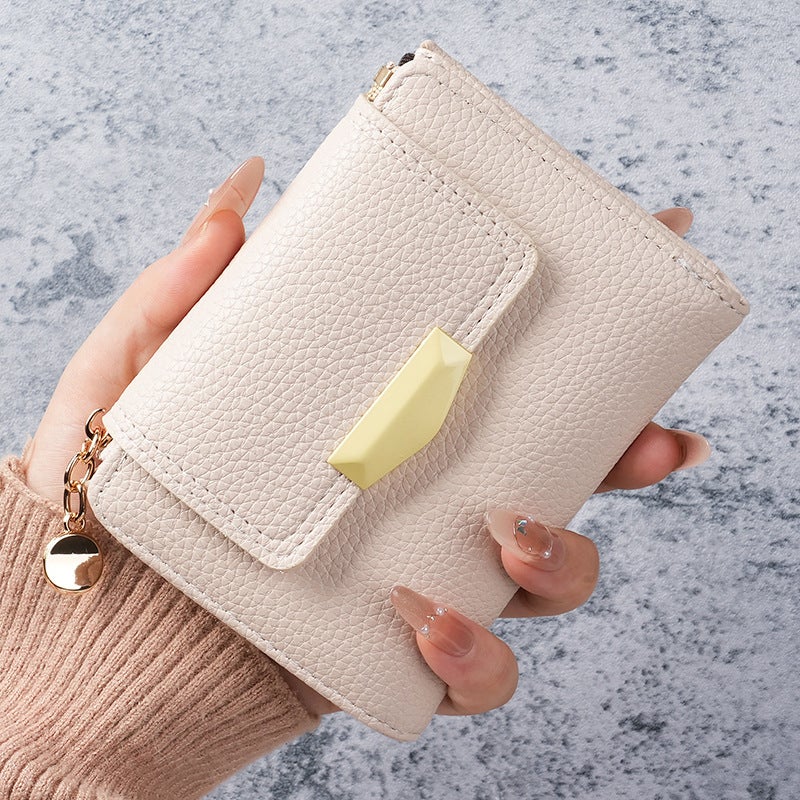 Multifunctional Solid Color PU Leather Wallet, RFID Blocking Design Portable Daily Storage Purse for Cards Cash Coin Business Use - Image 1