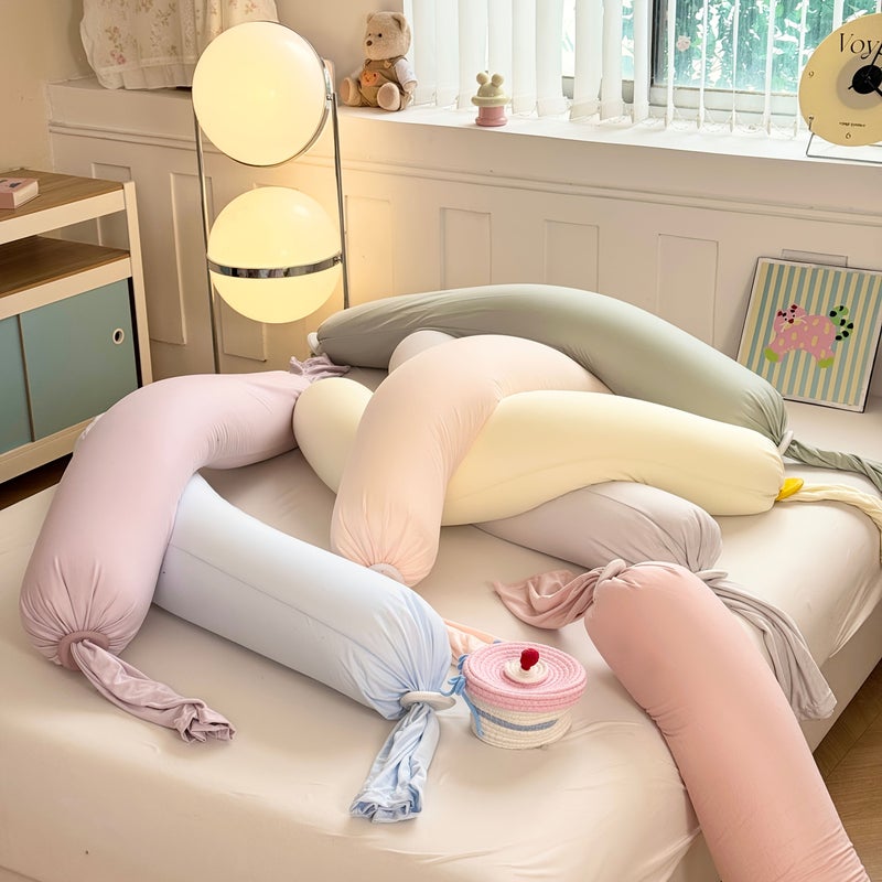 Premium Full-Body Pillow Blue 1 Pack Insert for Side Sleepers Pregnancy Support Ultra Soft - Image 1