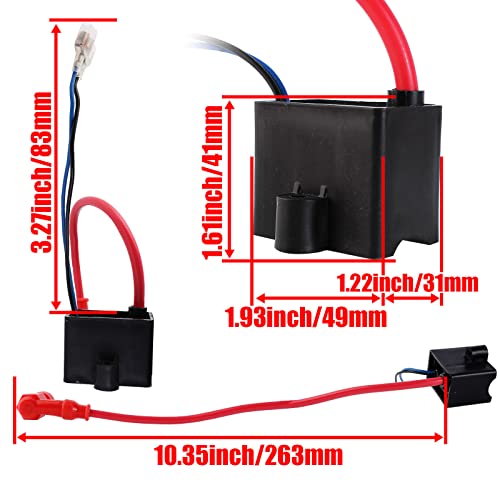YOFMOO CDI Ignition Coil Magneto Coil for 49cc 50cc 60cc 66cc 70cc 80cc 2-stroke Engines Motorized Bicycle Motor Bike ATV Quad Scooter 2-Wire High Performance - Image 2