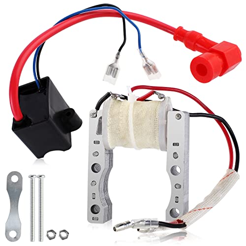 YOFMOO CDI Ignition Coil Magneto Coil for 49cc 50cc 60cc 66cc 70cc 80cc 2-stroke Engines Motorized Bicycle Motor Bike ATV Quad Scooter 2-Wire High Performance - Image 1