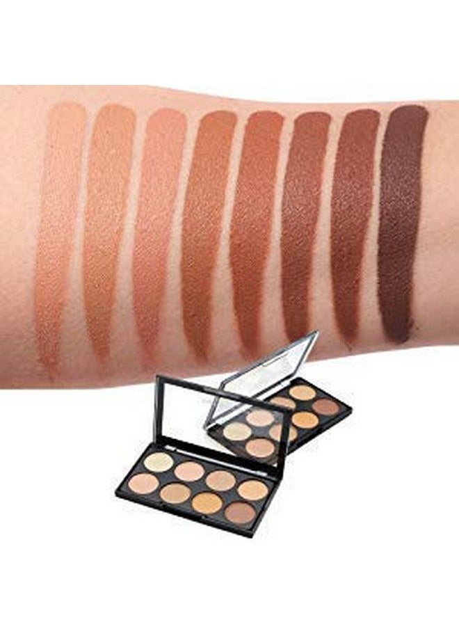 ClubComfort Highlighter And Contour 8 Shades Concealer Palette With Foundation Brush  - Image 3