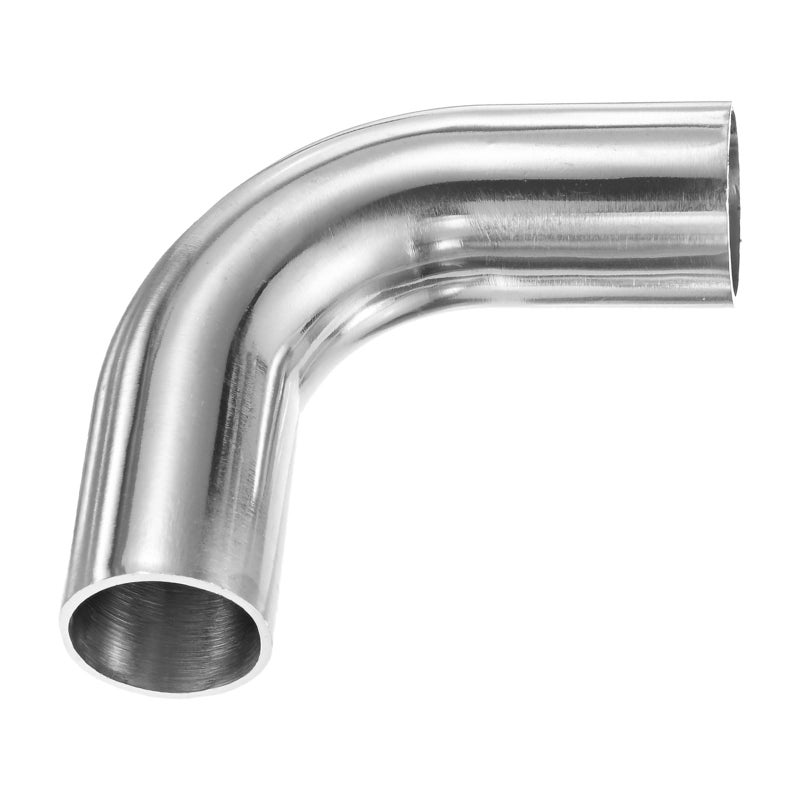 M METERXITY OD 1 Inch 90 Degree Mandrel Bend Elbow Thicken 15 mm 304 Stainless Steel Exhaust Elbow Pipe for Car Modified Exhaust System Stair Handrail Bend Height 70 mm - Image 3