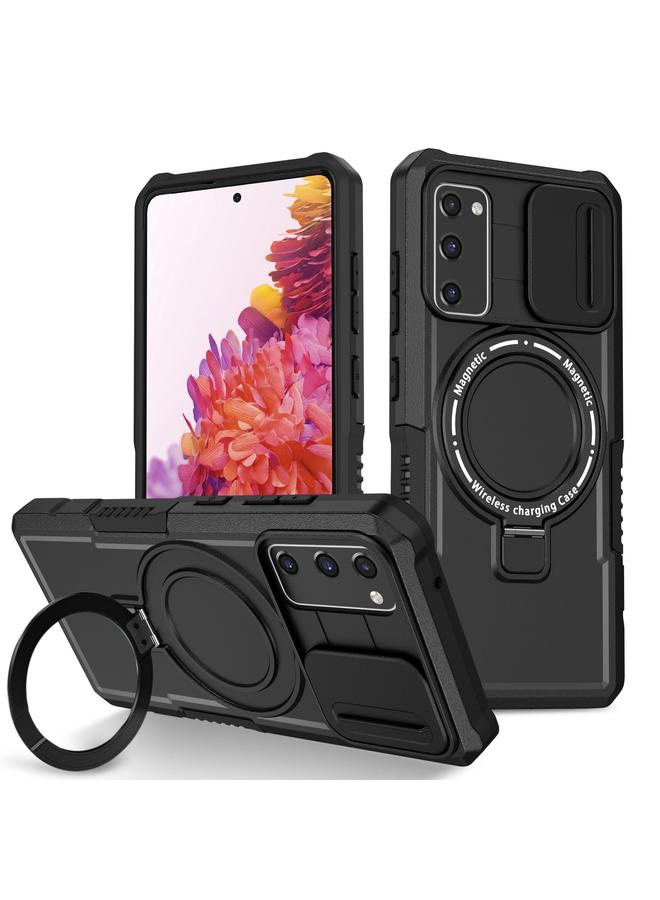 S-TOP Case For Samsung Galaxy S20 FE Sliding Camshield Magsafe Holder TPU Hybrid PC Phone Case - Image 1