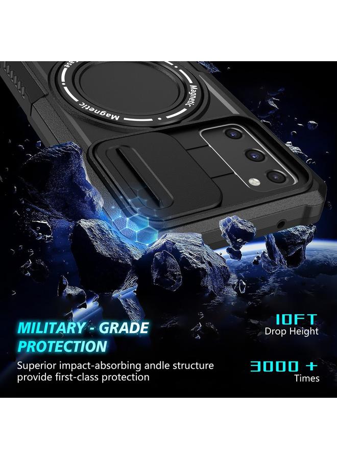 S-TOP Case For Samsung Galaxy S20 FE Sliding Camshield Magsafe Holder TPU Hybrid PC Phone Case - Image 5