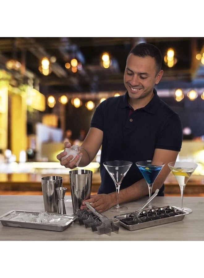 علبة مكعب الجليد 18/8 الفولاذ المقاوم للصدأ 18 فتحة علبة مكعب الجليد مقبض الإفراج السهل - Image 5