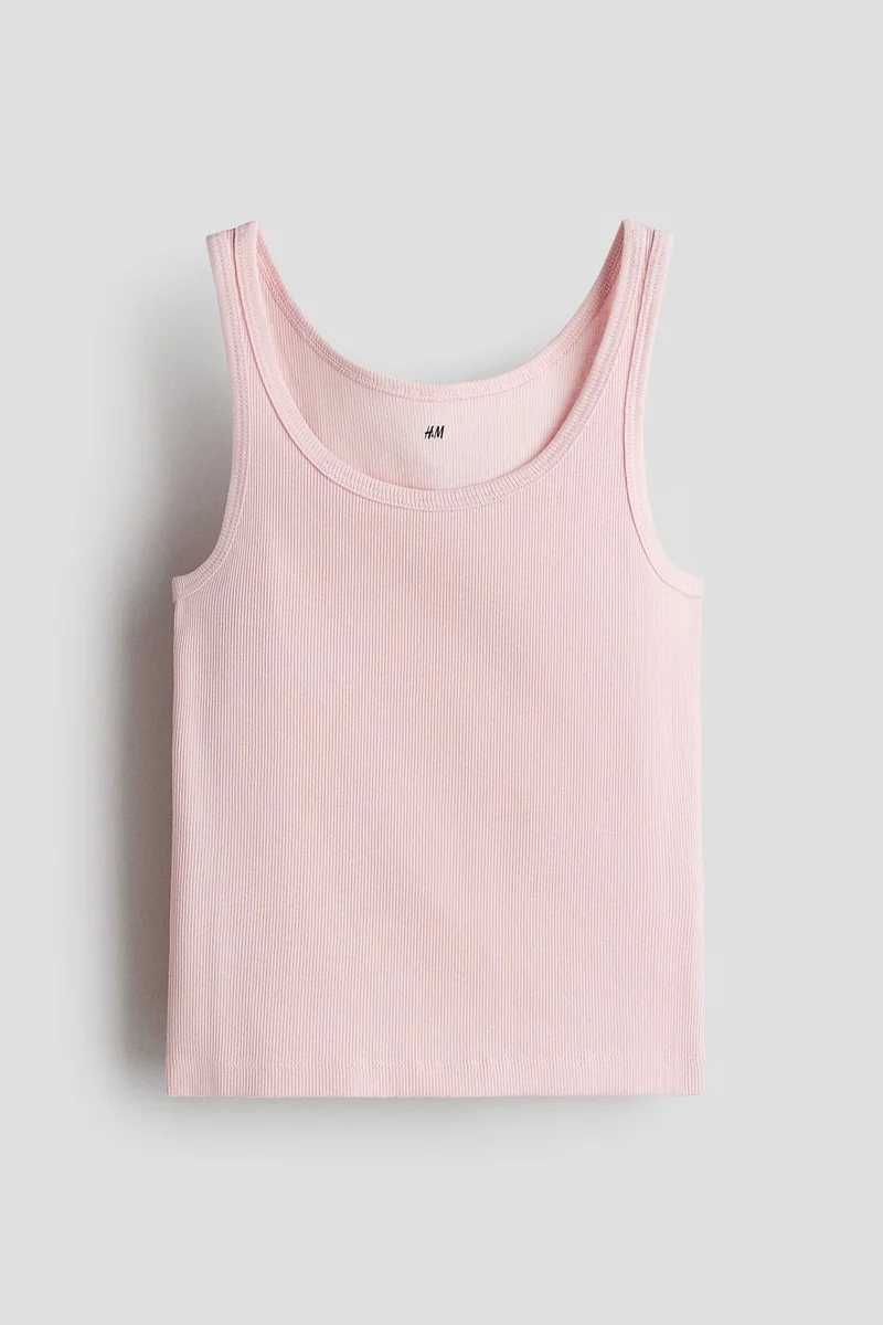 H&M Ribbed cotton vest top